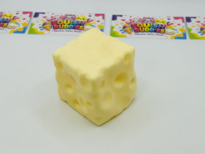 Viral Cheese Squishy Sensory Fidget Toy | Slow Rise Stress Relief Squish Cube