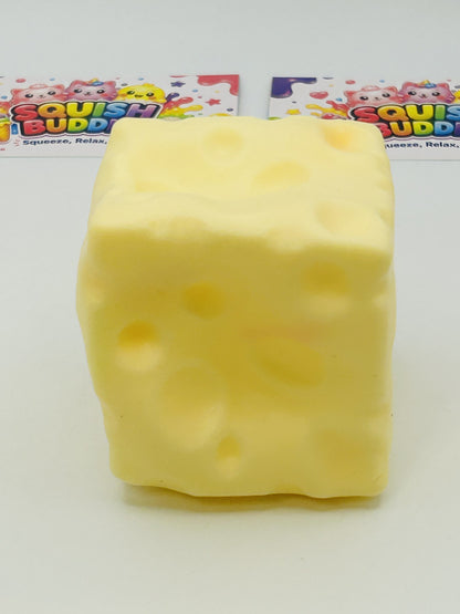 Viral Cheese Squishy Sensory Fidget Toy | Slow Rise Stress Relief Squish Cube